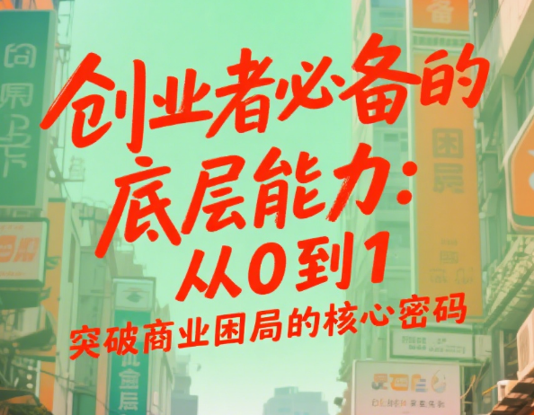 创业者必备的底层能力：从 0 到 1 突破商业困局的核心密码