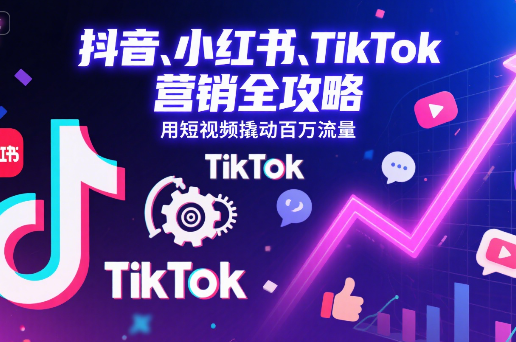 抖音、小红书、TikTok 营销全攻略：用短视频撬动百万流量