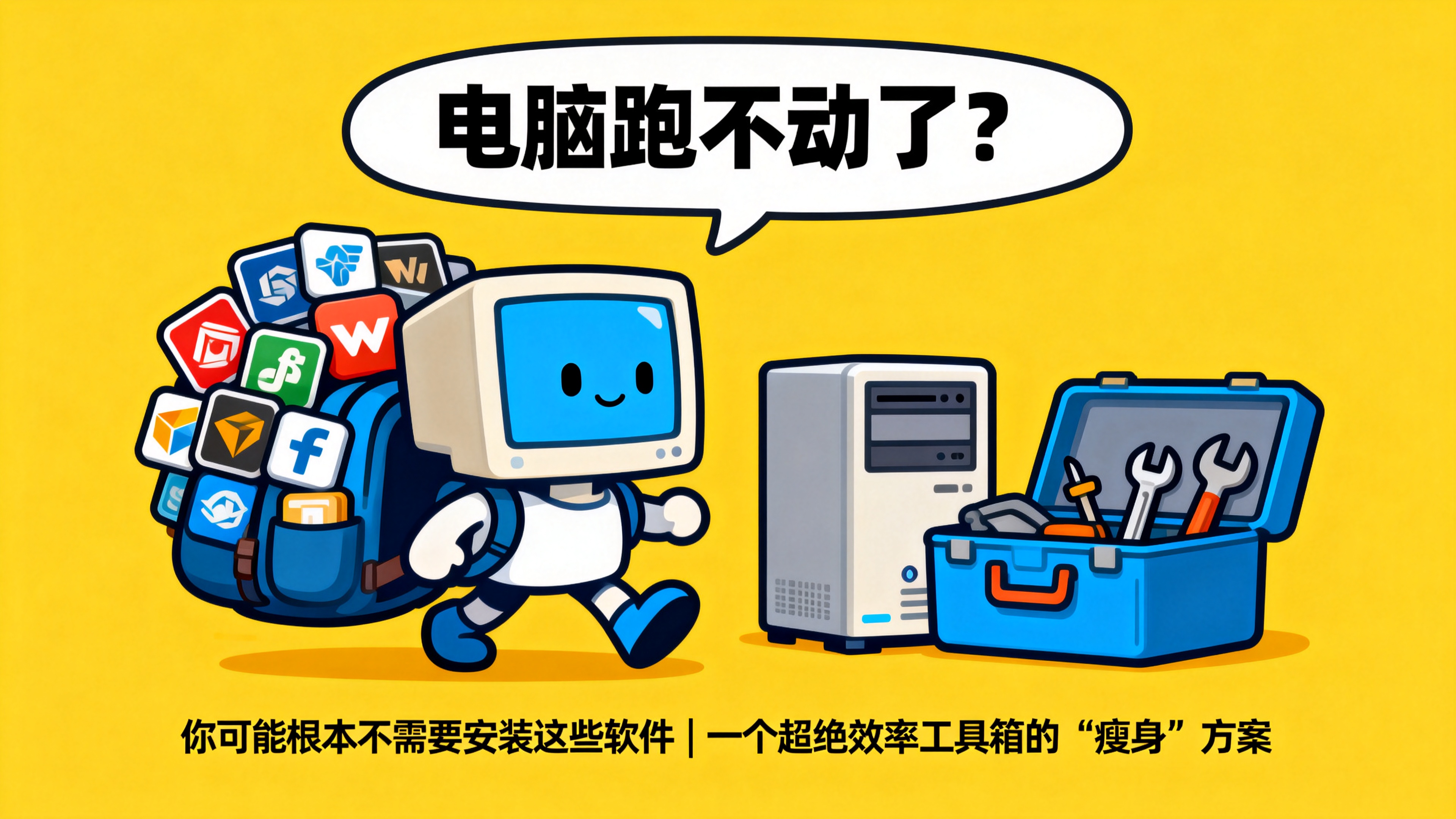 电脑跑不动了？你可能根本不需要安装这些软件 | 一个超绝效率工具箱的“瘦身”方案